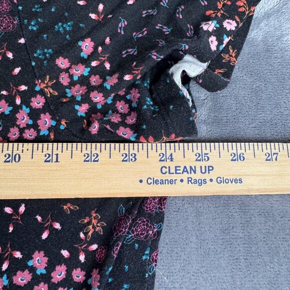 Women's Sz 3x Plus Torrid Super Soft Jersey Pullover Top Dark Floral Print - Picture 4 of 7